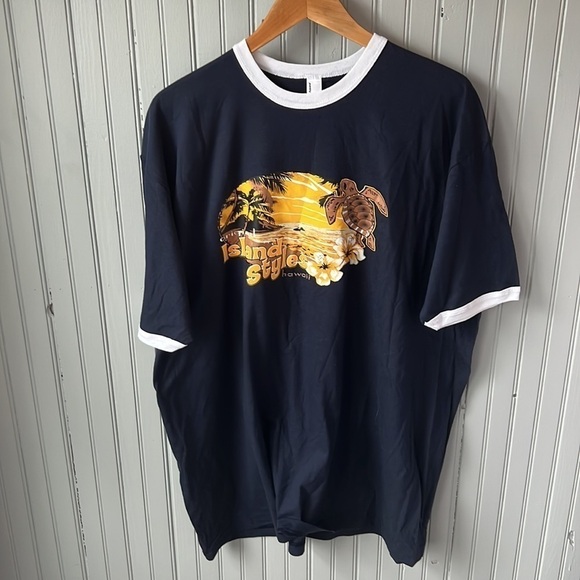 AMERICAN APPAREL Men’s Hawaii Island Beach Tee Shirt 100% Cotton XXL Brand New - Picture 1 of 10